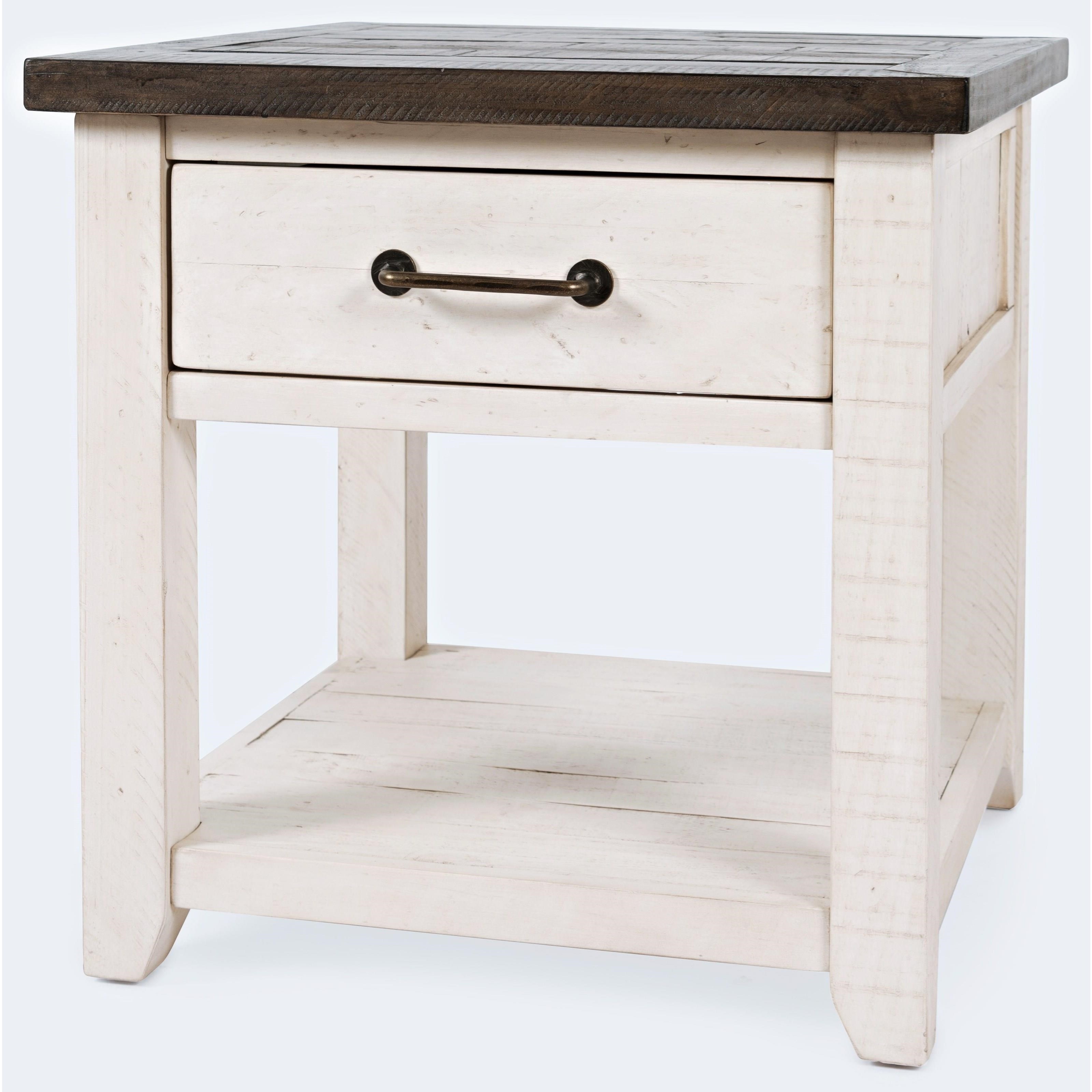 Belfort Essentials Stableview 343333250 End Table Vintage White